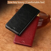 luxury genuine leather flip case for huawei p9 p10 p20 pro mate 9 10 lite p smart nova 3 wax oil leather for honor 7x note 10