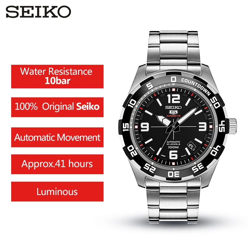 Мужские наручные часы SEIKO 5 100% оригинальные автоматические механические для
