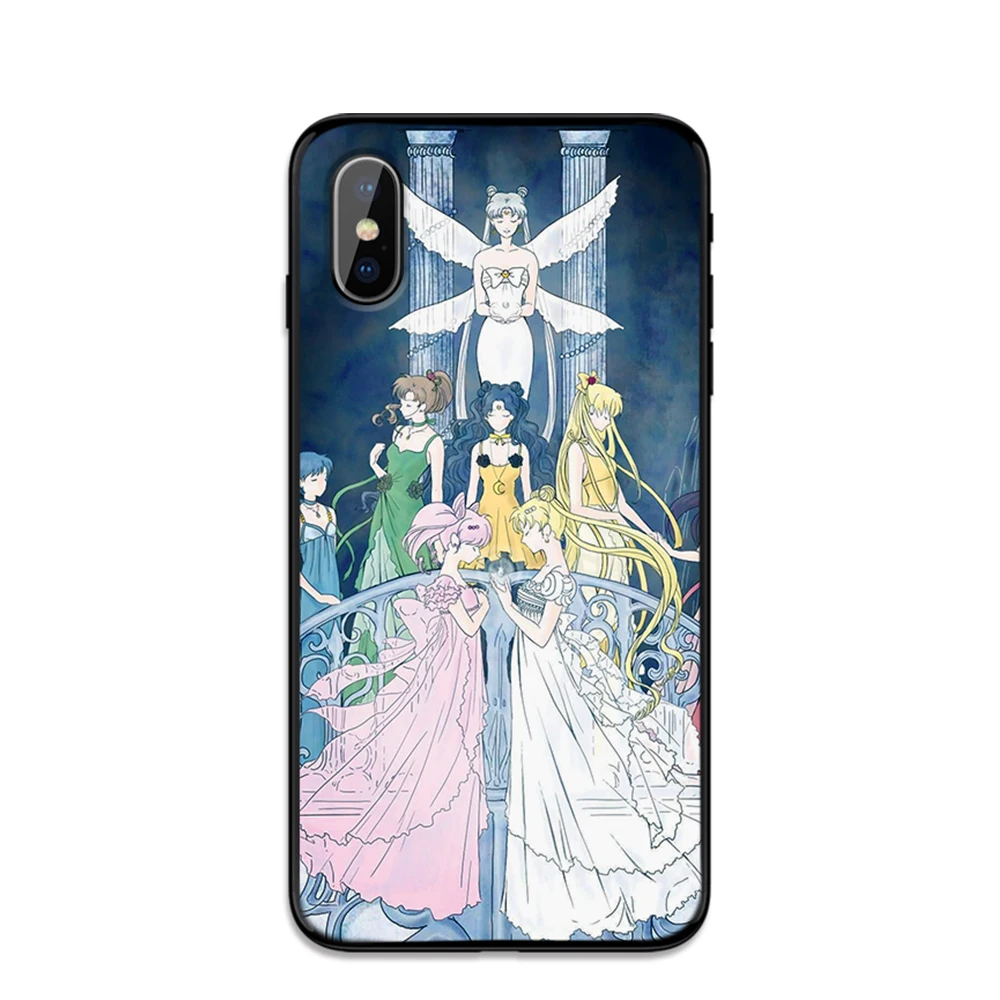 Мягкий чехол из ТПУ с японской анимацией Сейлор Мун для Apple iPhone 6 6S 7 8 Plus 5 5S SE X XS MAX XR