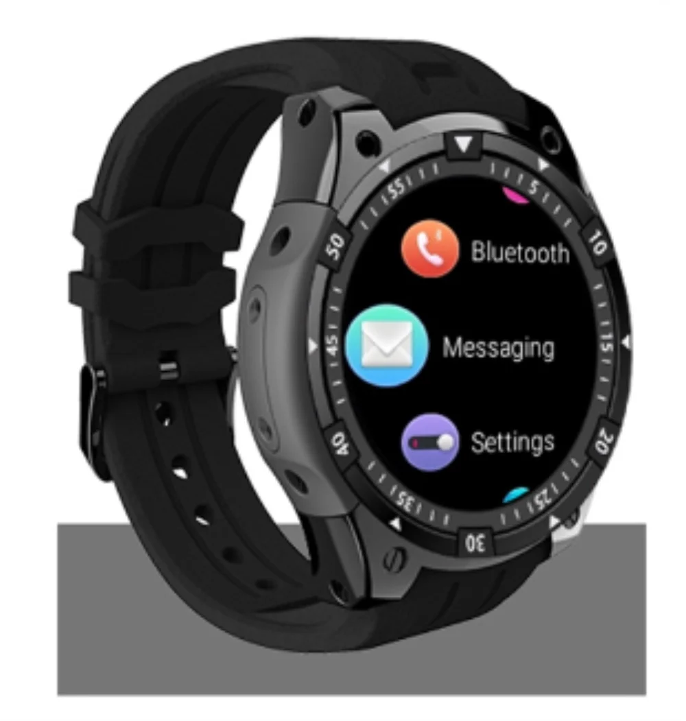 Black Gun 512 4Gb 696X100 Bluetooth Смарт часы фитнес-трекер для измерения сердечного ритма 3g gps Android 5,1 SmartWatch мужские спортивные часы PK kw18 kw88 - Цвет: Black Gun 512 4Gb