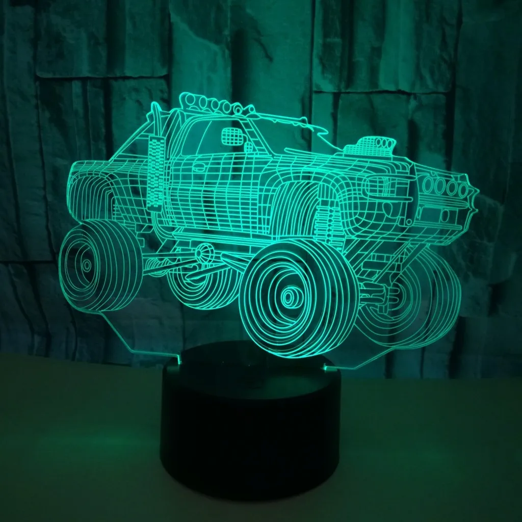 Новый внедорожный автомобиль 3d ночник сенсорный пульт дистанционного