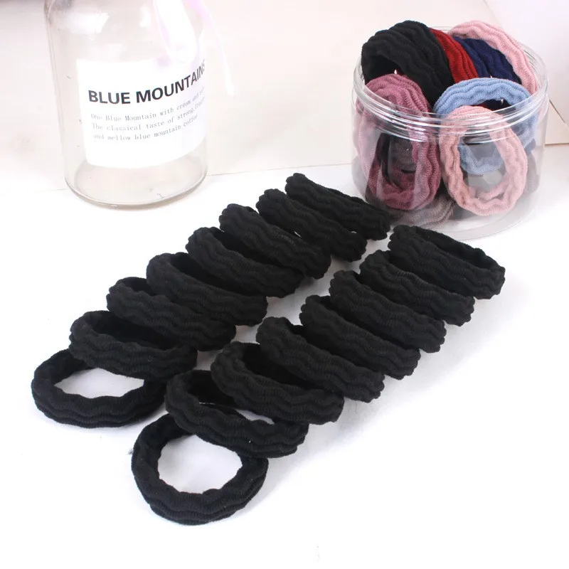 style1 black 20 шт./кор., модный утепленный комплект повязка на голову Высокое качество резинка для волос, обтянутая тканью; обруч для волос, аксессуары для волос, резинки для оптоволоконного кабеля Для женщин девушки Резиновая лента - Цвет: style1 black