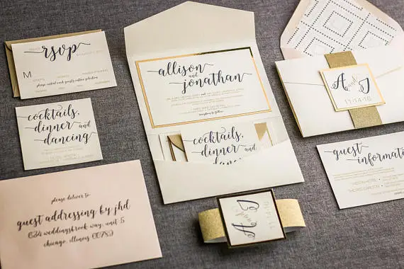 Элегантное Свадебное приглашение с конвертом|invitation elegant|invitation weddinginvitation envelope |