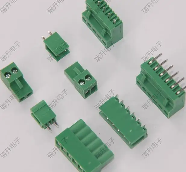 Бесплатная доставка штекеры PCB клеммы HT396K HT396K-3.96 2Pin / 3Pin 4Pin 5pin/6pin зеленая прямая