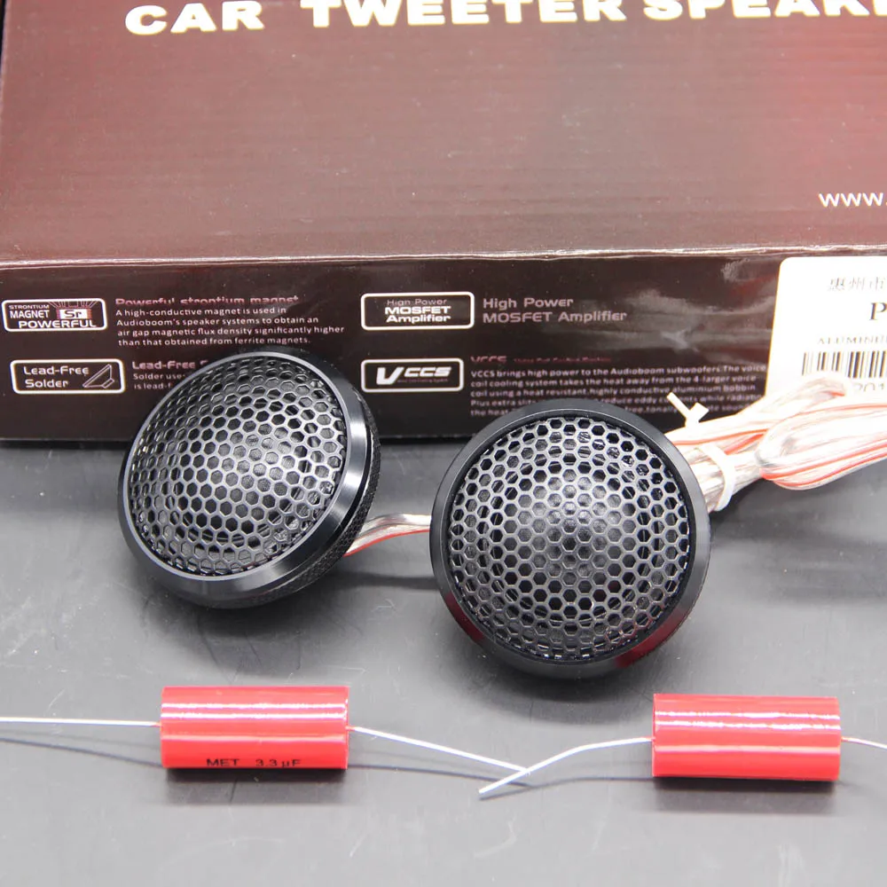 2pcs car audio speaker 25mm ASV silk dome tweeter with Aluminum case 91dB sensitivity 120W speakers auto radio stereo | Автомобили и