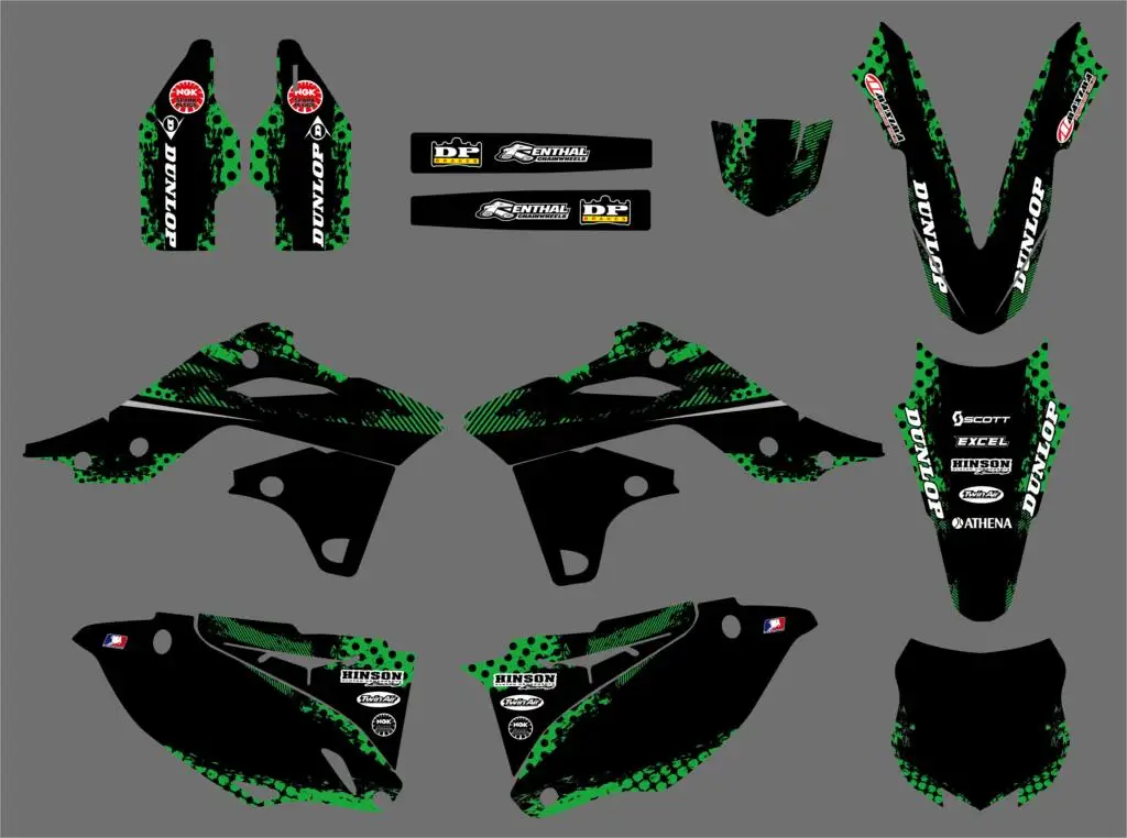 Стиль 0460 power TEAM графика и фоны наклейки Наборы для Kawasaki KX250F KXF250 2013 KXF 250 KX 250F