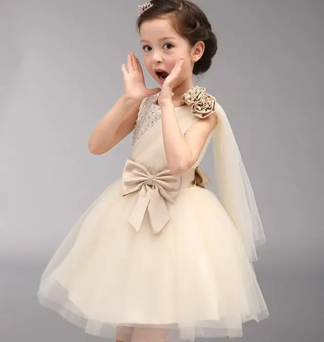 2017 летнее платье принцессы для маленьких девочек детская одежда свадебное