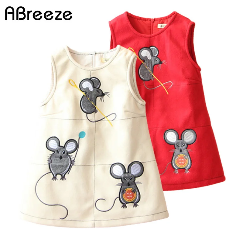 Новинка 2019 года сезон осень-зима платье-майка для девочек Одежда с изображением