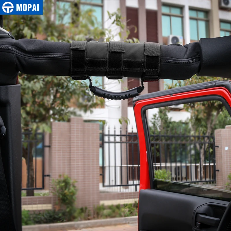 MOPAI ABS+ Oxford автомобильный подлокотник на крышу с ручкой для хранения для Jeep Wrangler TJ CJ YJ JK JL автомобильный Стайлинг