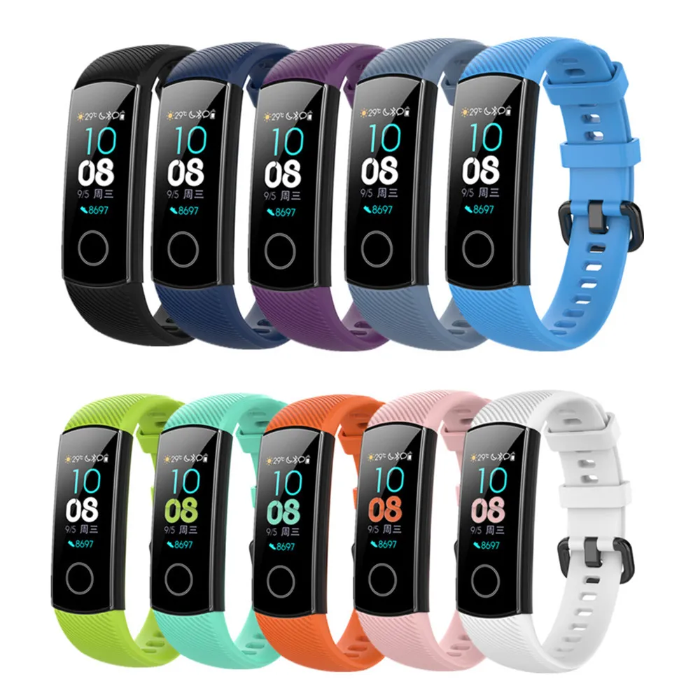 Цветной силиконовый спортивный ремешок для Huawei Honor Band 4 умный Браслет мягкий