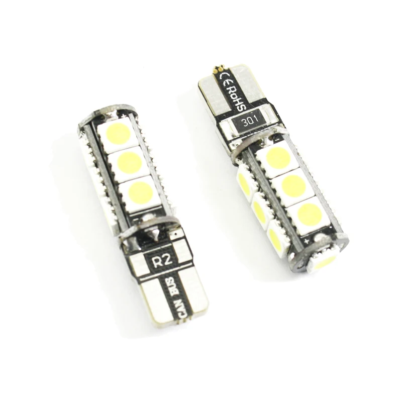 2 шт. T10 светодиодный W5W CANBUS без ошибок 168 921 13SMD 5050 автомобиль для чтения
