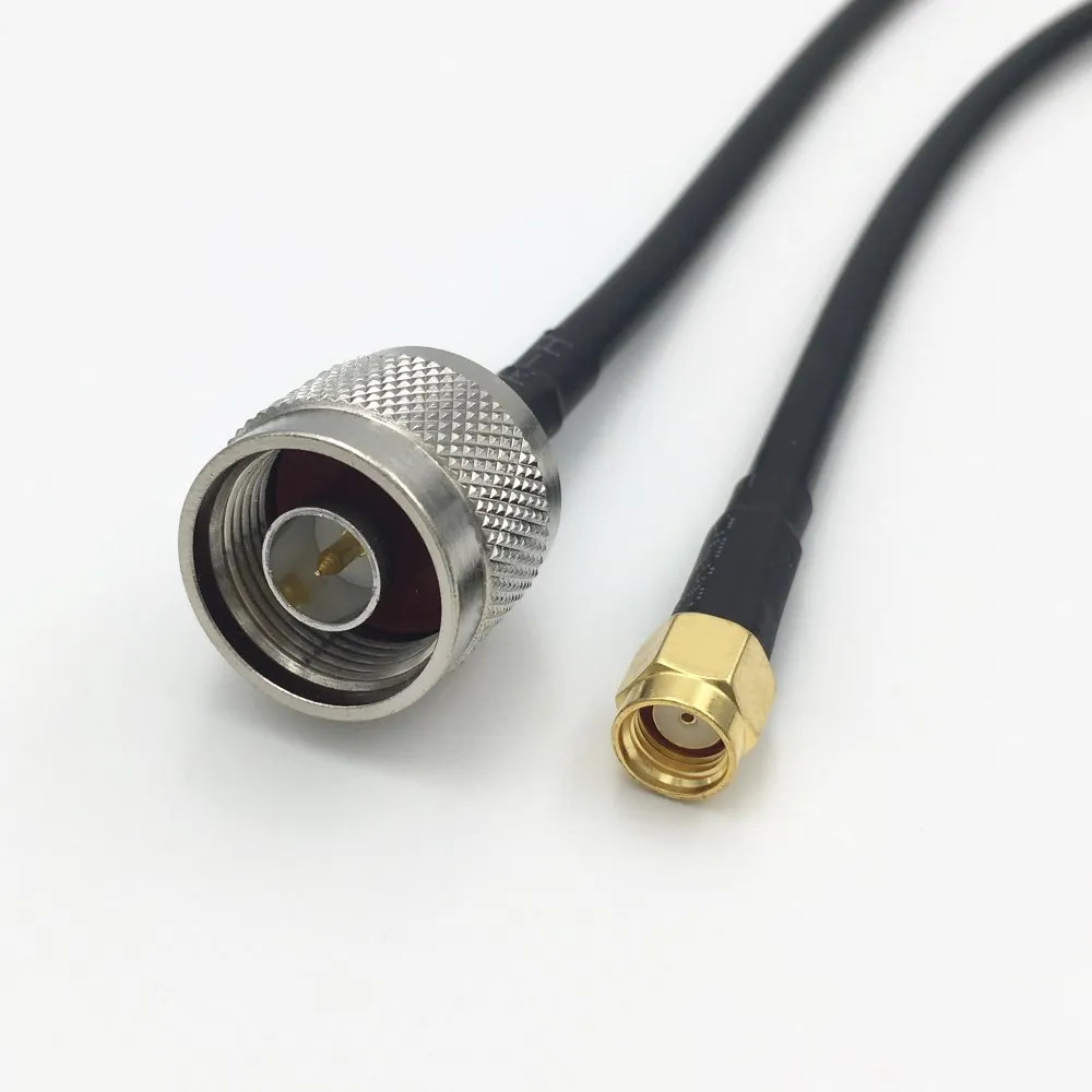 1 шт. N Тип Мужской Разъем для RP-SMA штекер RF антенна отрезок коаксиального кабеля RG58/LMR195 разъем 1 м 2 м 5 м 10 м 15 м 20 м 25 м 30 м