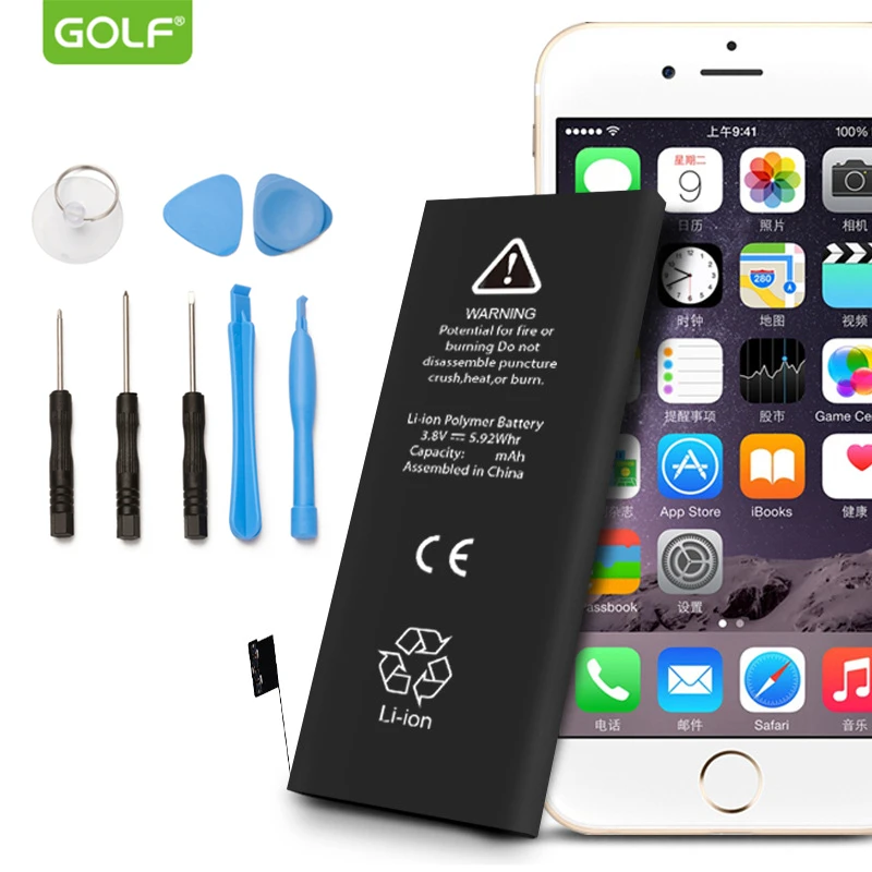 Оригинальный аккумулятор Golf для iPhone 7 встроенный телефона 1960 мАч сменные батареи