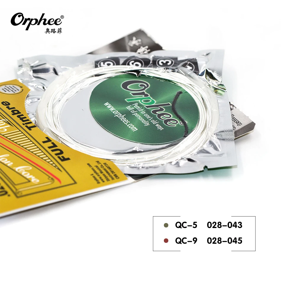 Orphee QC-5/QC-9 Классические гитарные струны высокого качества нейлон посеребренный(028-043) дюймов несколько вариантов