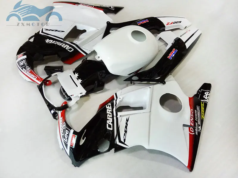 Полные комплекты обтекателей для HONDA 1991 1992 1993 1994 CBR 600 F2 Белый Черный дорожный