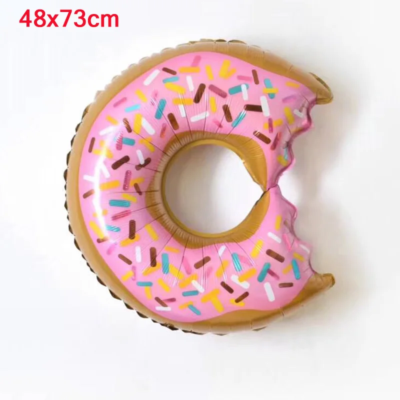 1pcs Foil Balloon Doughnut плакатная бумага чашка салфетки тарелки с днем рождения Юбилей ребенок душ конфеты украшение для бара и вечеринки пончик Вечерние - Цвет: 1pcs Foil Balloon