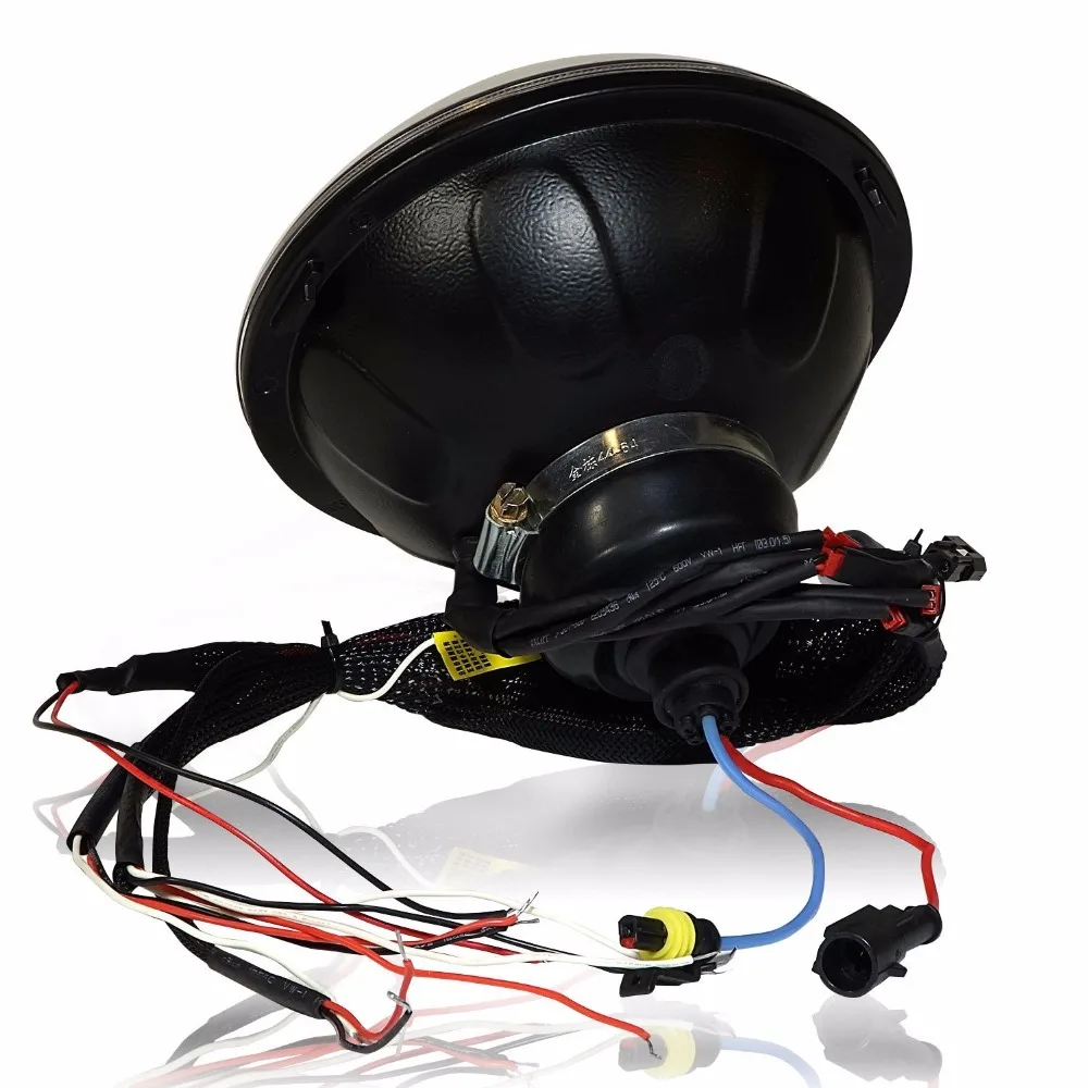 Комплект из 2 предметов 7 дюймов HID фар Hi/ближнего света с COB Ангельские глазки