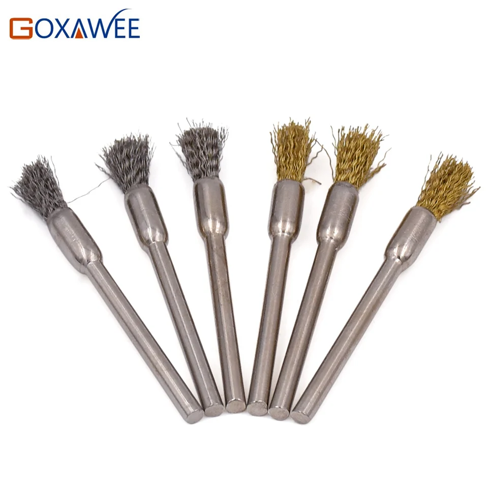 GOXAWEE 10 шт. абразивных инструментов полировальная щетка стальная проволока и