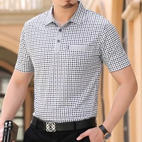 thoshine brand men summer polo shirts 95 viscose business style male plaid dot polo shirt smart causal camisa turn down collar