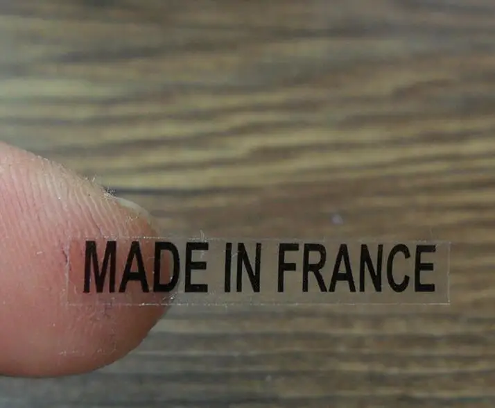 

Free shipping 6X28mm the transparent label MADE IN FRANCE FRANCE stickers