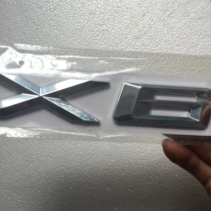 

1Pc 3D car badge sticker Decoration Accessories Chrome Emblem Trunk Sticker For BMW E71 F16 X6