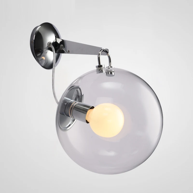 Современные стеклянные светодиодные настенные лампы с пузырьками для