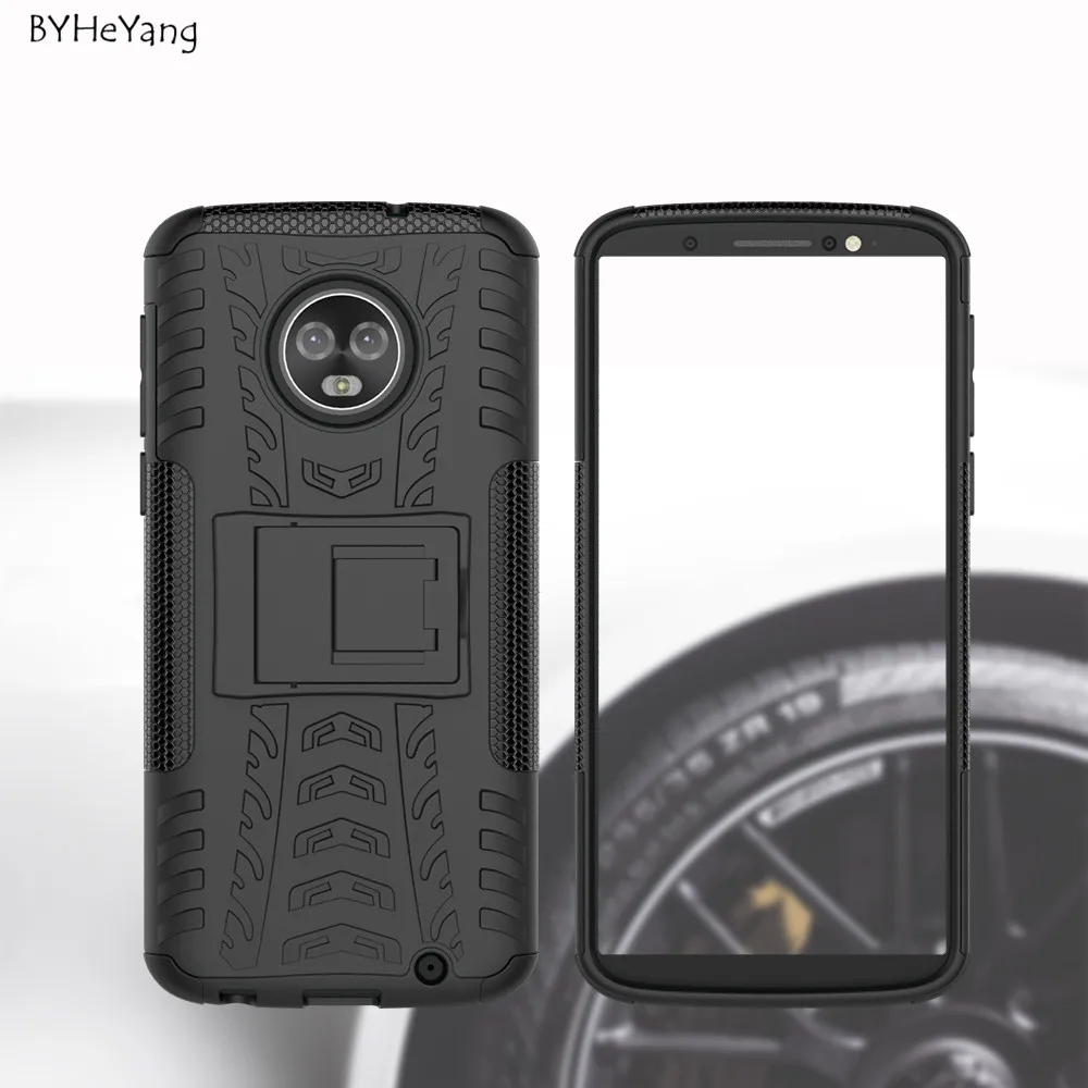 Чехол BYHeYang для Motorola Moto G6 Plus сверхпрочный армированный тонкий жесткий резиновый