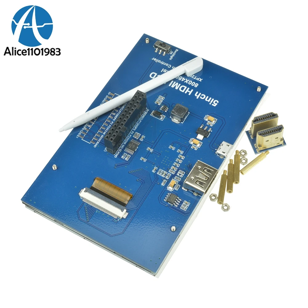 5 дюймовый сенсорный ЖК экран 800x480 HDMI "TFT LCD модуль панель для дисплея Shield Raspberry Pi