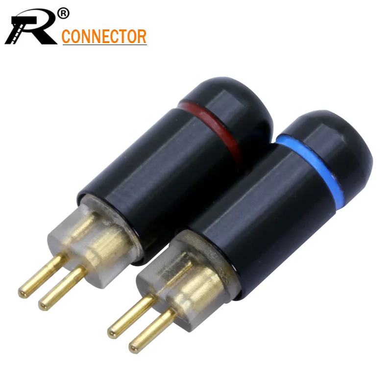 2 шт. 2pin разъем для наушников обновленный кабель DIY MMCX Jack аудиоразъем черная пара