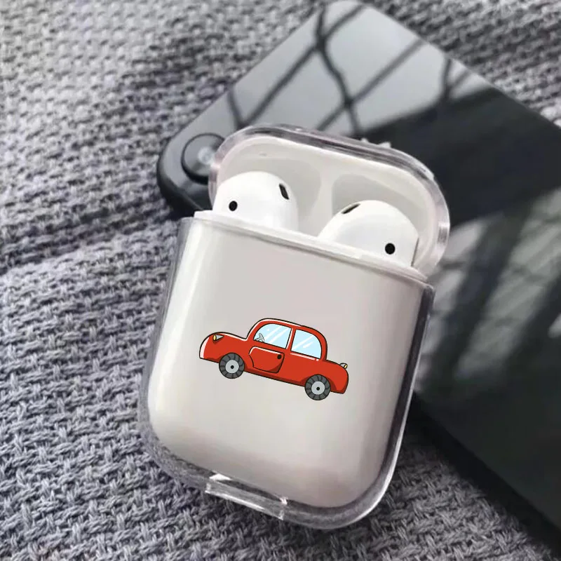 Чехол для Airpods с милым сердечком, Прозрачные Жесткие ПК-Чехлы для AirPods, Чехлы Защитные, беспроводной чехол для наушников