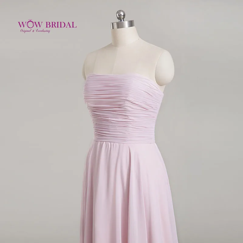 Wowbridal шифоновые платья подружки невесты Длинные Реальные изображения без