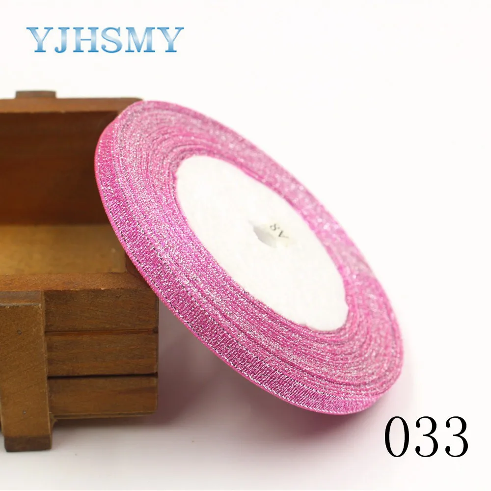 YJHSMY K 171018 6MM 34 Цвет по выбору 1 рулон (25 ярдов) 6 мм зеленый лук лента вечерние