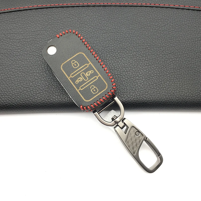 4 Buttons 100% Genuine Leather Keys Case for VW Volkswagen Sharan Multivan T5 MVP Caravelle Transporter Caddy Protect Shell | Автомобили и