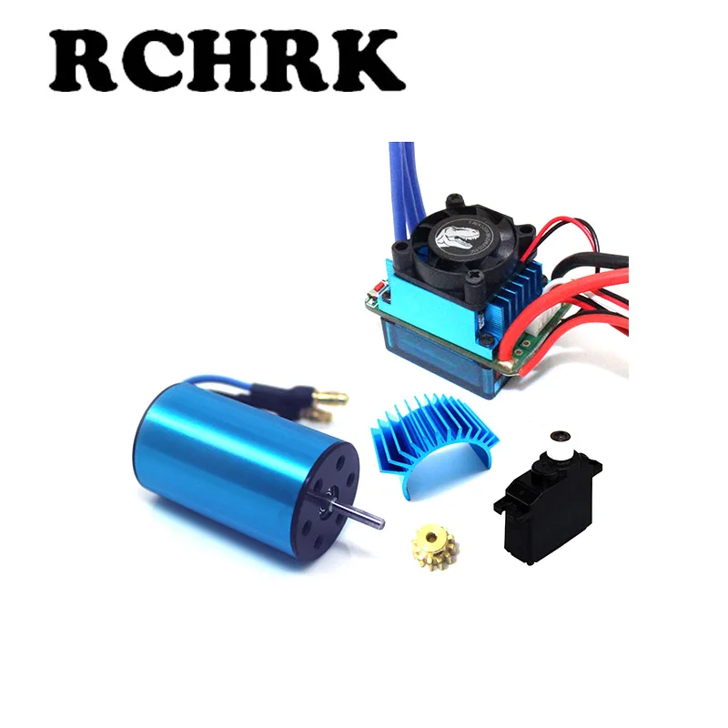 2440 бесщеточный двигатель + 35A ESC 12T моторная Шестерня радиатор двигателя рулевой