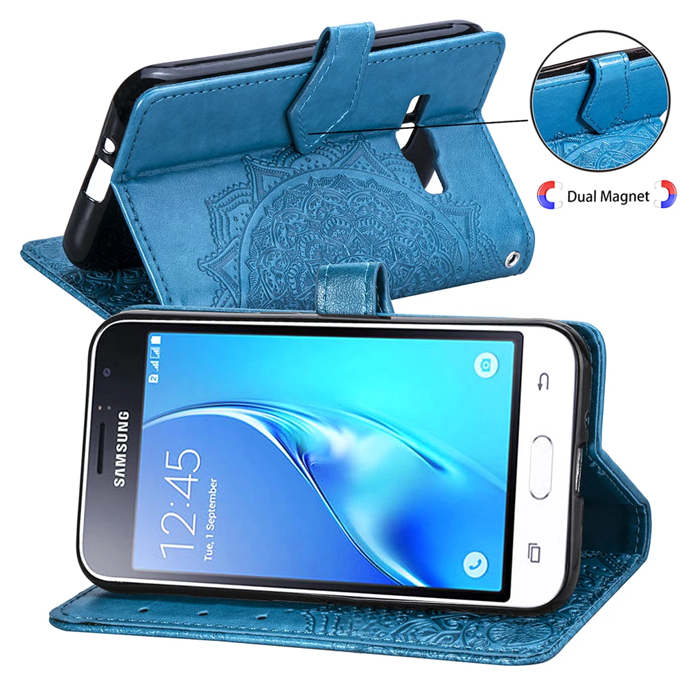 Для Samsung Galaxy J1 2016 чехол для телефона 6 SM-J120F/DS J120 Кошелек из искусственной кожи флип