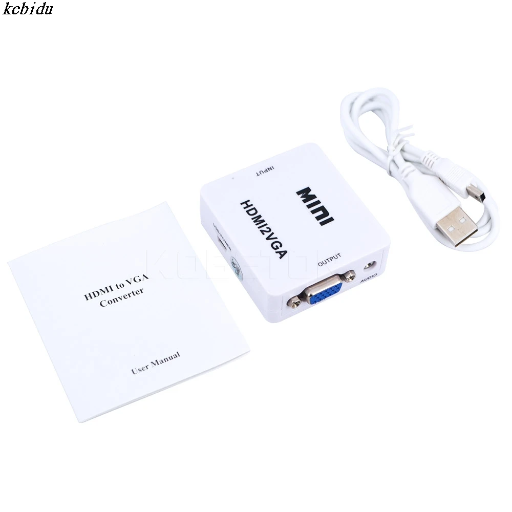 Разъем адаптера kebidu 1080P с аудио для Xbox 360 ПК ноутбука к HDTV проектору DVD PS3|connector hdmi|hdmi
