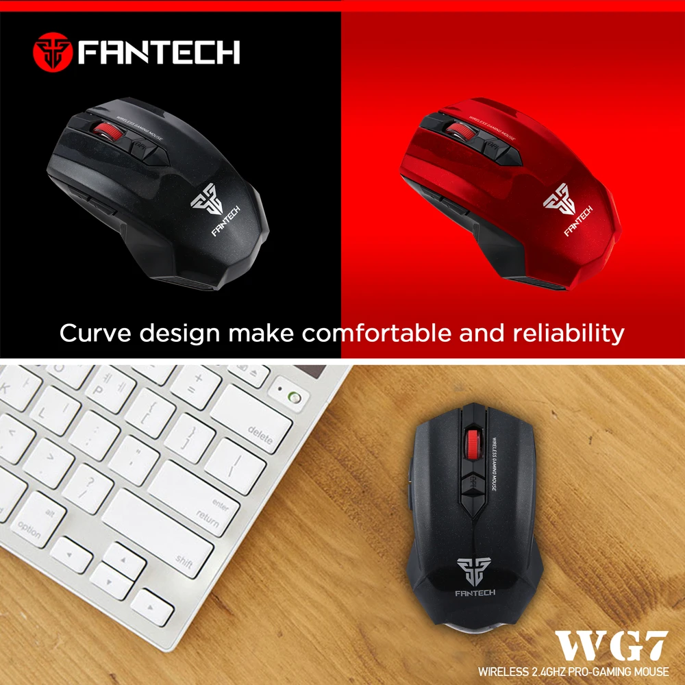 FANTECH WG7 2000 dpi 6 кнопок 2 4 ГГц Беспроводная мышь игровая геймер регулируемые