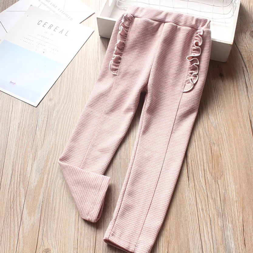 

Girls pants spring and autumn 2019 new small and medium girls wild elastic casual pants children's slim long pants feet pants