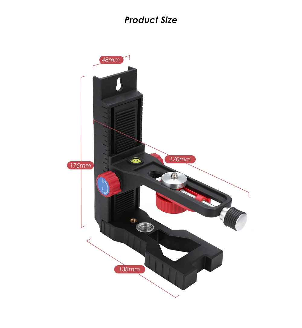 Laser Levels accessories Adjustable Magnetic Wall Mounted Bracket Infrared Level Instrument Hangs Wall Hanger