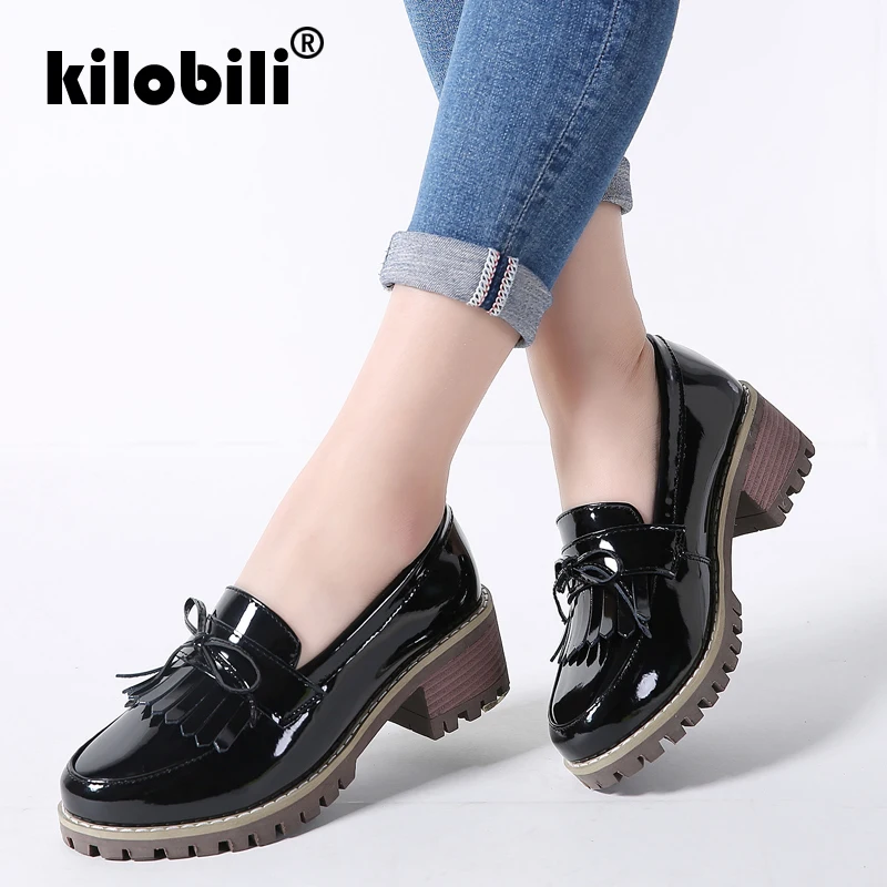 Kilobili/2019 г. весенние женские туфли-оксфорды модельные туфли-лодочки из