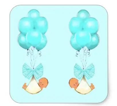 

1.5inch twin boys baby shower stickers