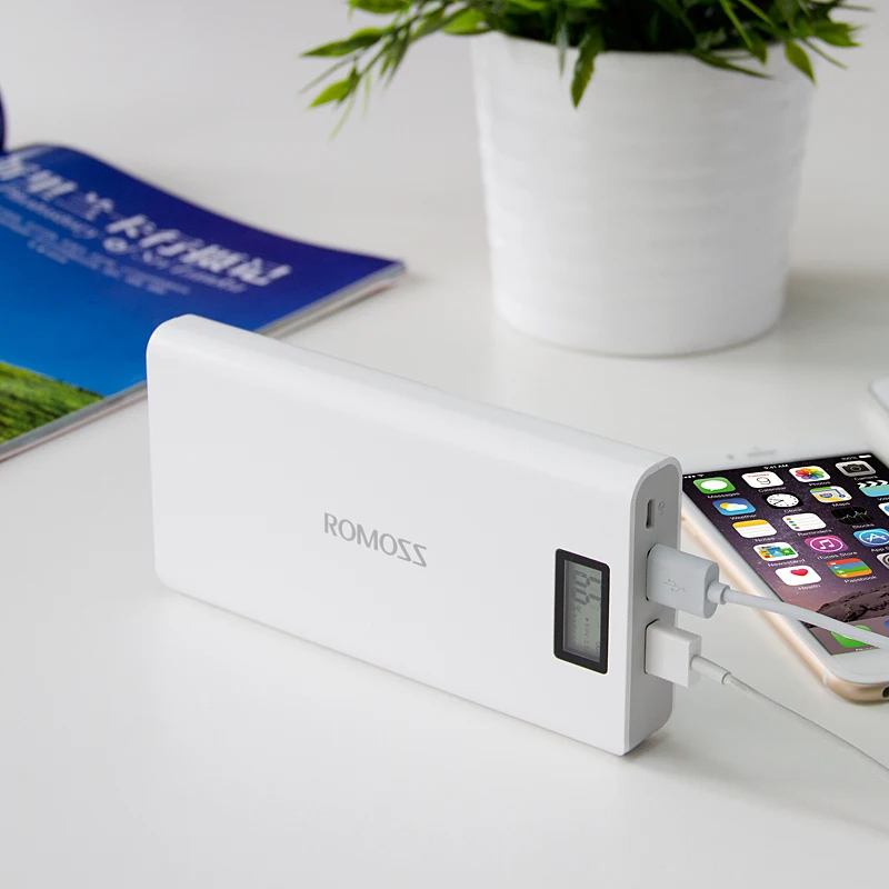 Внешний аккумулятор ROMOSS Sense 6Plus 20000 18650 мАч 2 USB порта|romoss power bank 20000mah|bank 20000mahoriginal romoss