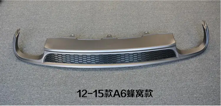 Diffuser B ABS 4 выхода PP задний бампер диффузор с выхлопными наконечниками для Audi A6 S6 C7 2012 2013 2 вида стилей - Color: Diffuser B