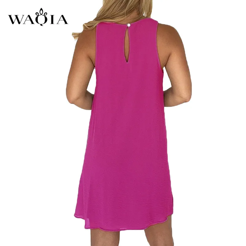 Waqia Vestidos 2019 женские платья летнее платье больших размеров 5XL с круглым вырезом