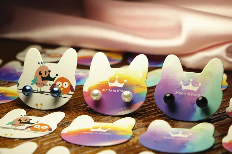 100 шт./лот упаковка для ювелирных изделий и демонстрационная карта брошь серьги