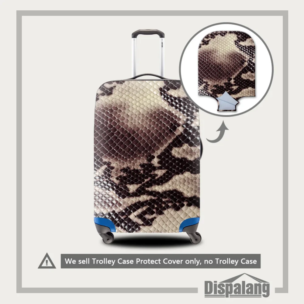 Чехол для чемодана на колесиках 18 30 дюймов с 3D принтом змеиной кожи|luggage cover|suitcase