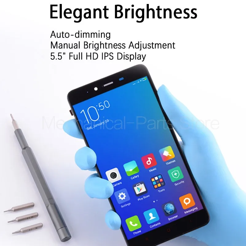 Дисплей для XIAOMI Redmi Note 2 LCD в сборе с тачскрином на рамке Оригинал 5.5''