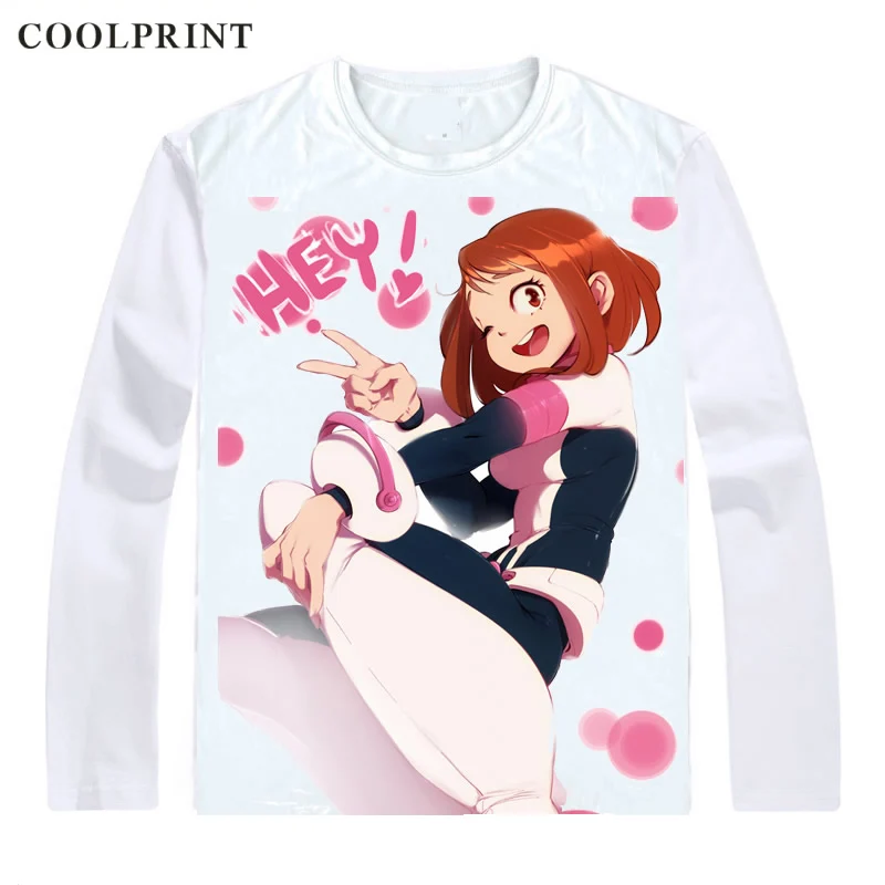 Uraraka Ochako футболка Boku no Hero Academy My Hero Academy мужская футболка Повседневная Винтажная футболка футболки с длинными рукавами и принтом - Цвет: Style 18