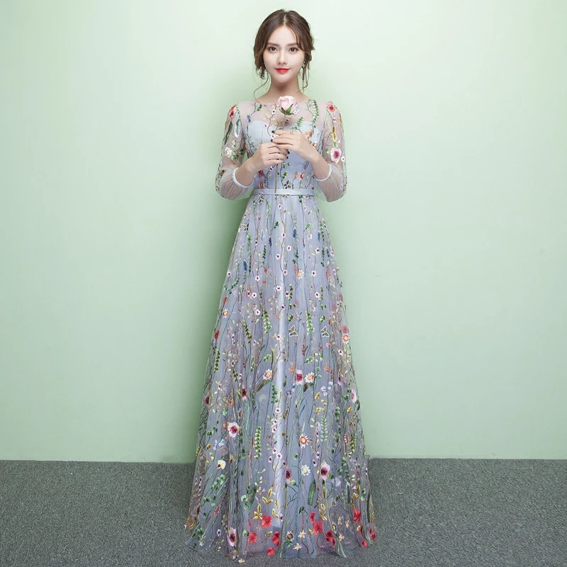Bride Party Dress Oriental Womens Cheongsam Noble Chinese Style Elegant Long Qipao Luxury Wedding Robes Clothes Vestido XS-XXXL | Женская