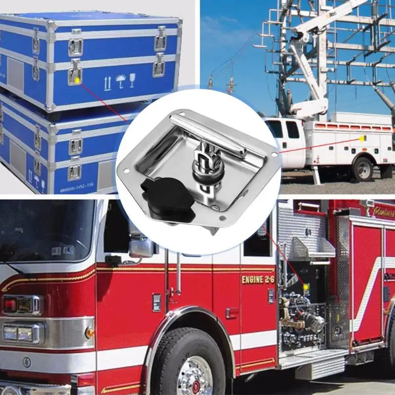 Free shipping 304 Stainless Steel Handle Lock Automobile door lock Locker Engineering Vehicles Panel Latch Car Accessaries | Обустройство